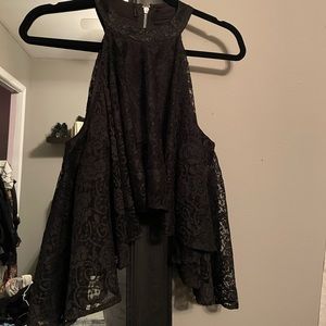 Halter lacy crop top